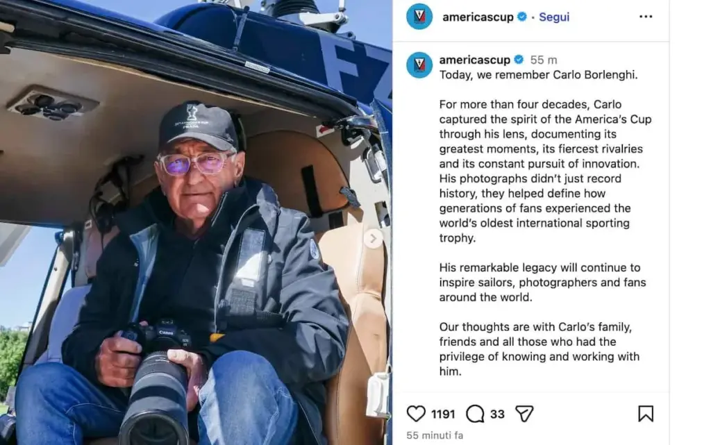 Addio a Carlo Borlenghi, il maestro che ha rivoluzionato la fotografia di vela